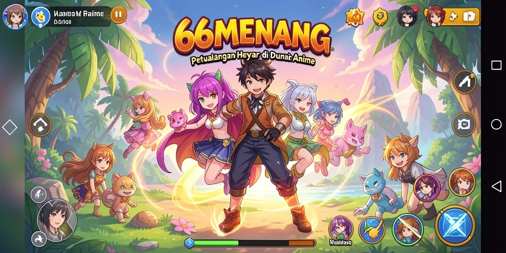 Tampilan gameplay seru dan karakter menarik dari 66MENANG.