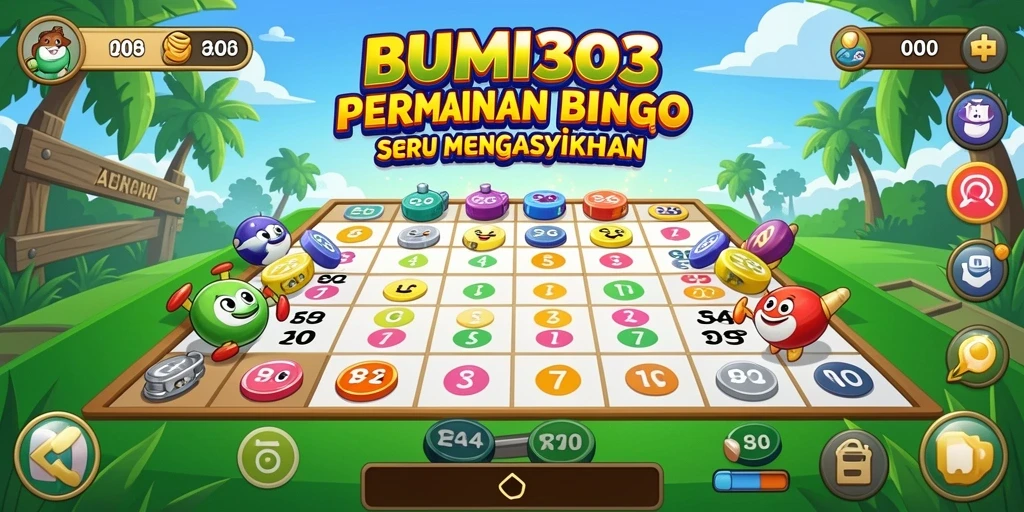 Screenshot gameplay BUMI303 menunjukkan keseruan bermain Bingo.