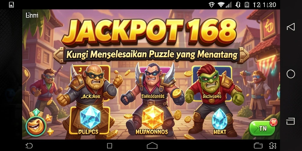 Screenshot JACKPOT168 menunjukkan gameplay Puzzle yang seru dan menantang.