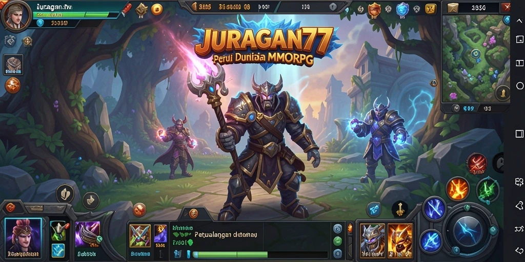 Screenshot JURAGAN77 menampilkan aksi pertarungan seru dalam permainan MMORPG.