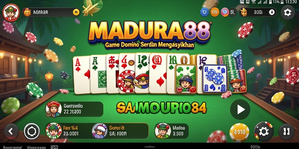 Tampilan gameplay seru dalam MADURA88 dengan aksi domino yang mendebarkan.