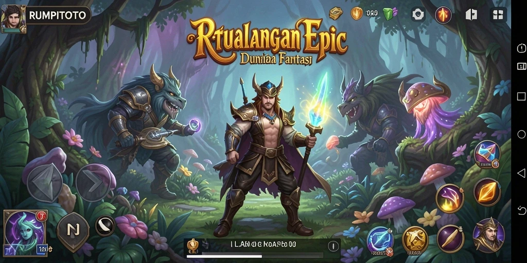 Tampilan menarik dari gameplay RUMPITOTO dalam petualangan fantastik.
