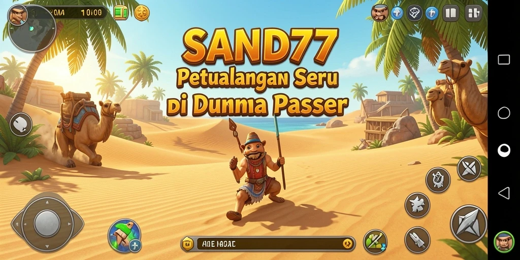 Tampilan gameplay SAND77 yang memukau di dunia petualangan pasir.