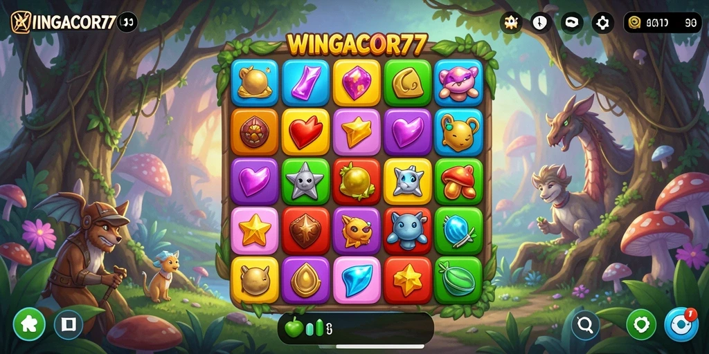 Tampilan menarik dari gameplay WINGACOR77 yang penuh warna.